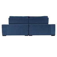 Sofá Retrátil E Reclinável 2,95M Cama Inbox Big Puffer Com Softgel D40 Velupluma Azul