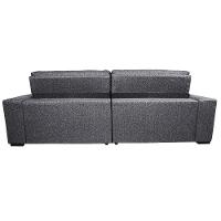 Sofá Retrátil E Reclinável 2,55m Molas Ensacadas Cama Inbox Style Thermo Gel Linho Cinza Escuro