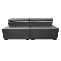 Sofá Retrátil E Reclinável 2,72m Molas Ensacadas Cama Inbox Brasil Velusoft Cinza