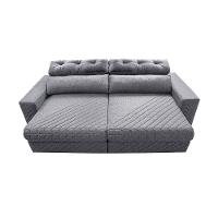 Sofá Retrátil E Reclinável 2,55m Molas Ensacadas Cama Inbox Style Thermo Gel Linho Cinza Claro - 5