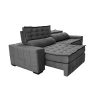 Sofá Retrátil E Reclinável 2,75M Cama Inbox Big Puffer Com Softgel D40 Velupluma Cinza - 3