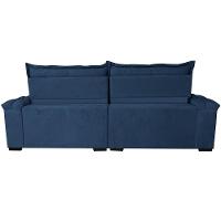Sofá Retrátil E Reclinável 2,75M Cama Inbox Big Fresh Com Softgel D40 Velupluma Azul