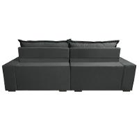 Sofá Retrátil E Reclinável 2,52m Com Molas Ensacadas Cama Inbox Supreme Tecido Suede Velusoft Cinza