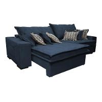 Sofá Retrátil E Reclinável 2,52m Com Molas Ensacadas Cama Inbox Supreme Tecido Suede Velusoft Azul - 3
