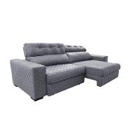 Sofá Retrátil E Reclinável 2,35m Molas Ensacadas Cama Inbox Style Thermo Gel Linho Cinza Claro - 3