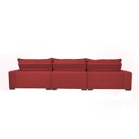 Sofá Lisboa 3,52m Retrátil, Reclinável, Molas No Assento E Almofadas Lombar Tecido Suede Vermelho - 2