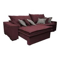 Sofá Retrátil E Reclinável 2,32m Com Molas Ensacadas Cama Inbox Supreme Tecido Suede Velusoft Vinho - 3