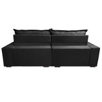 Sofá Retrátil E Reclinável 2,12m Com Molas Ensacadas Cama Inbox Supreme Tecido Suede Velusoft Preto