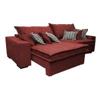 Sofá Retrátil E Reclinável 2,12m Com Molas Ensacadas Cama Inbox Supreme Tecido Velusoft Vermelho - 3