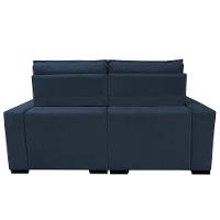 Sofá Retrátil E Reclinável 1,80m Molas Ensacadas E Costura Tripla Cama Inbox Nobre Suede Azul
