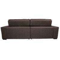 Sofá Retrátil E Reclinável 2,15m Molas Ensacadas Cama Inbox Style Thermo Gel Linho Marrom