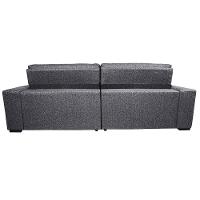 Sofá Retrátil E Reclinável 2,15m Molas Ensacadas Cama Inbox Style Thermo Gel Linho Cinza Escuro