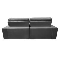 Sofá Retrátil E Reclinável 2,32m Molas Ensacadas Cama Inbox Brasil Velusoft Cinza