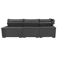 Sofá De Canto Retrátil E Reclinável Direito 3,40x2,36m Molas Cama Inbox Espanha Velusoft Cinza