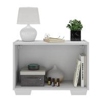 Mesa De Cabeceira Com Pés 2 Portas Multimóveis Mp4134 Branca Branco