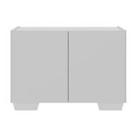 Mesa De Cabeceira Com Pés 2 Portas Multimóveis Mp4134 Branca Branco - 5