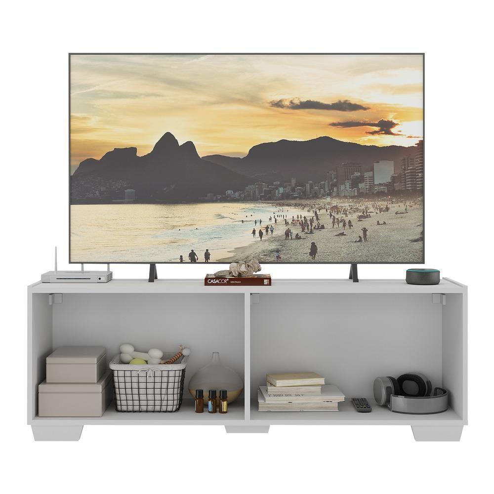 Rack Para Tv Até 50 Polegadas Com 4 Portas Multimóveis Mp1072 Branco Branco - 3