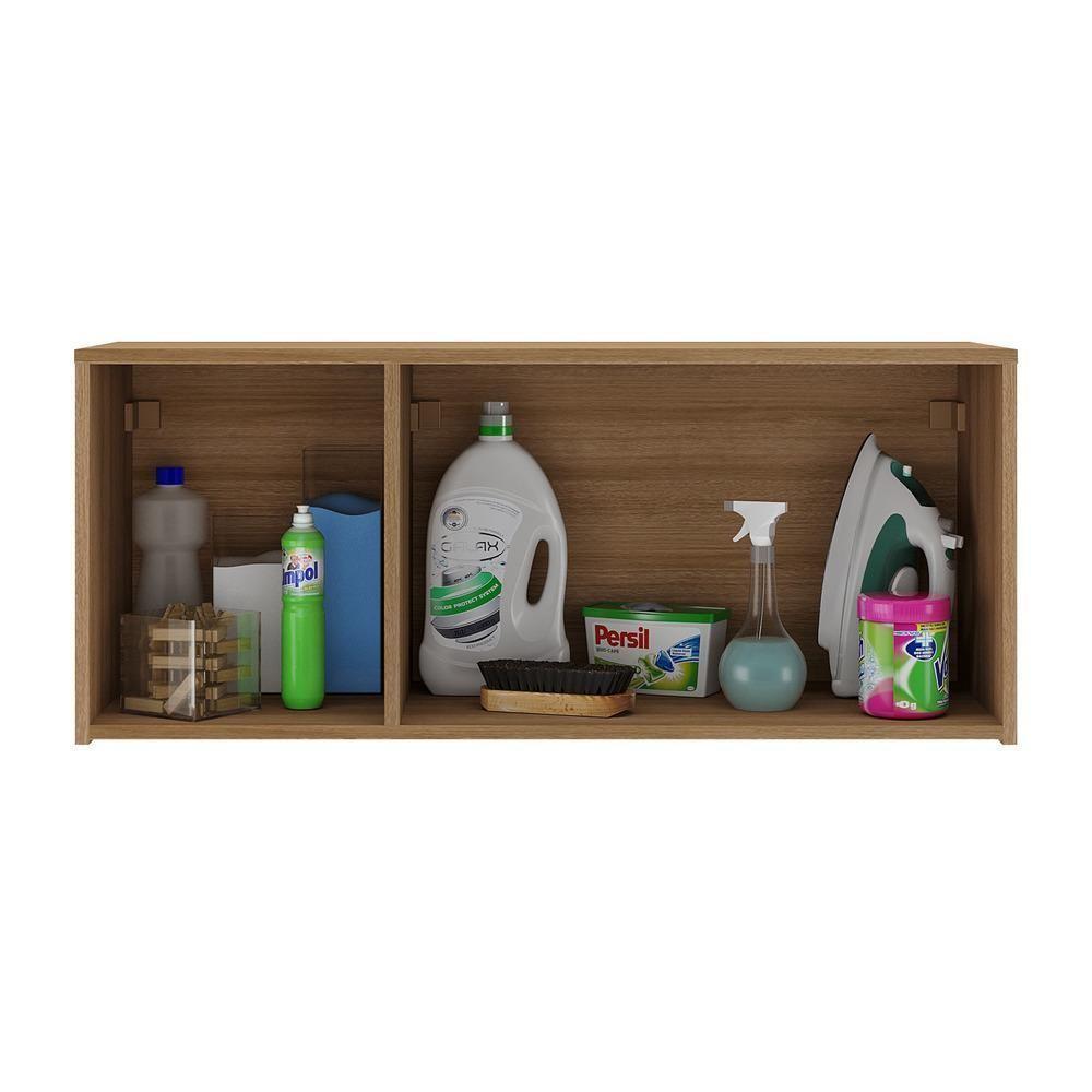 Armário De Lavanderia Aéreo Multiuso 3 Portas Multimóveis Mp5041 Rustic Rustic - 4
