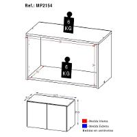 Armário De Cozinha Aéreo 2 Portas Multimóveis Mp2154 Rustic Rustic - 5