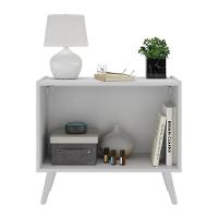 Mesa De Cabeceira Retrô 2 Portas Multimóveis Mp4133 Branca Branco