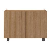 Mesa De Cabeceira Com Rodízios 2 Portas Multimóveis Mp4131 Rustic Rustic - 3