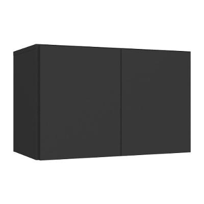 Armário De Lavanderia Aéreo Multiuso 2 Portas Multimóveis Mp5040 Preto Preto