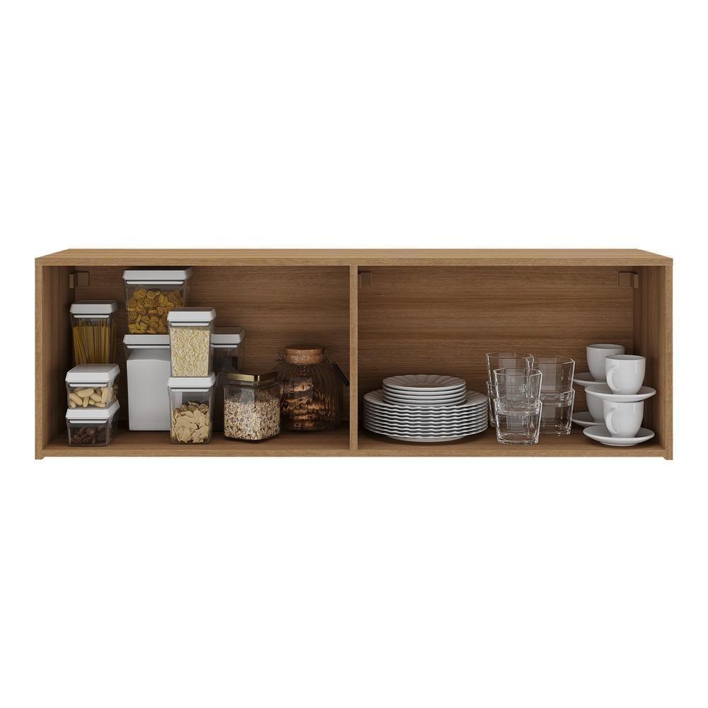 Armário De Cozinha Aéreo 4 Portas Multimóveis Mp2156 Rustic Rustic - 3