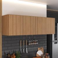 Armário De Cozinha Aéreo 4 Portas Multimóveis Mp2156 Rustic Rustic - 2