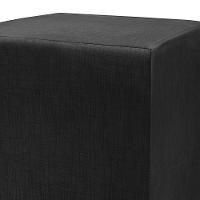 Puff Zelda Quadrado Multiuso 43x43x43cm Tecido Suede Preto - 2