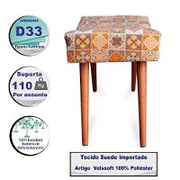 Kit 2 Puff Cama Inbox Bagdade Retangular Com Pés Em Madeira Maciça Tecido Suede - 5