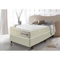 Conjunto Cama Box Solteiro Com Molas Ensacadas Cama Inbox Cloud Bege 88x188x67 - 1