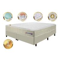 Conjunto Cama Box Queen Com Molas Ensacadas Cama Inbox Cloud Bege 158x198x67 - 3