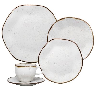 Aparelho de Jantar Ryo Maresia 20 Peças Porcelana Azul Oxford