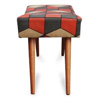 Puff Cama Inbox Kingston Retangular Com Pés Em Madeira Maciça Tecido Suede - 3