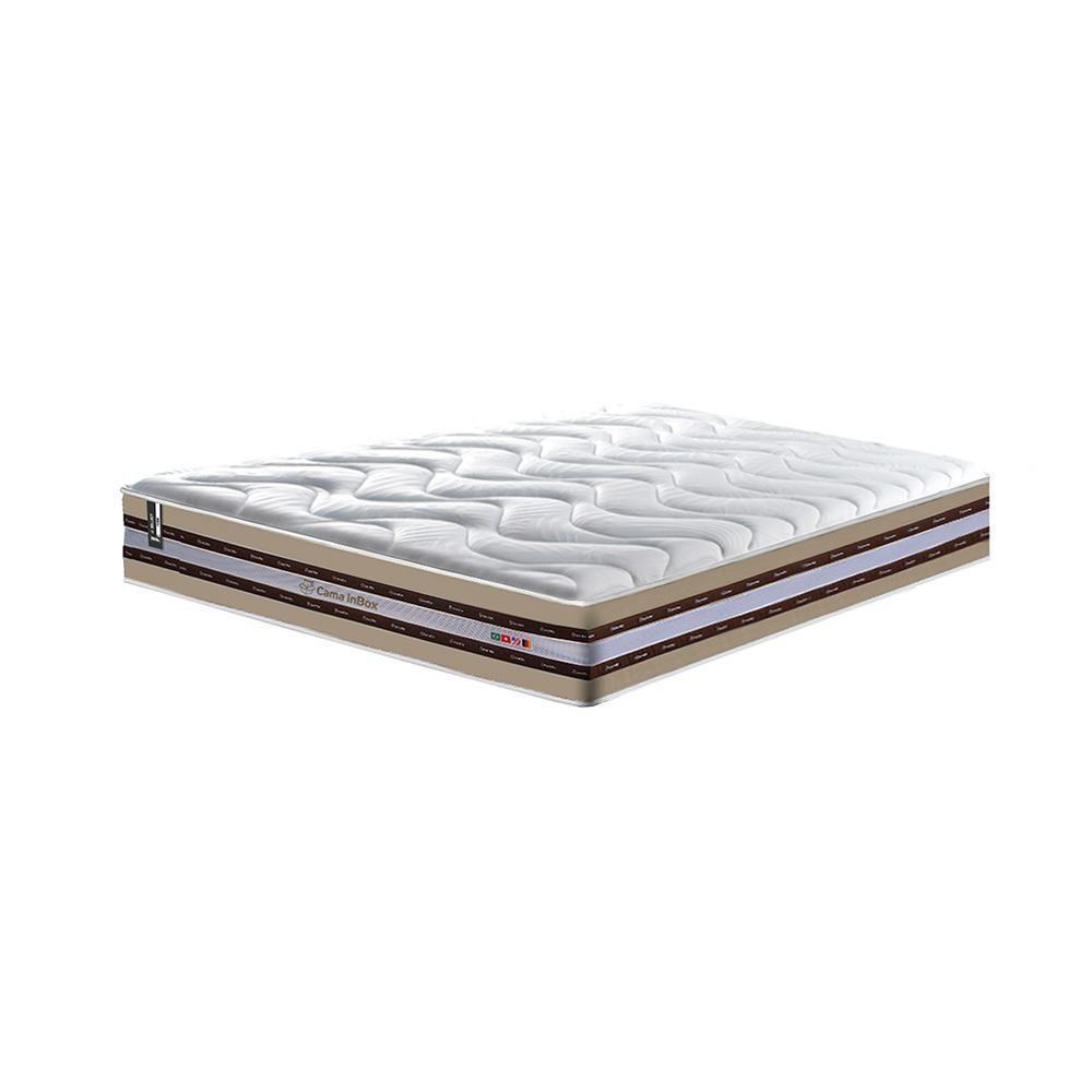 Conjunto Cama Box King De Molas Ensacadas D33 Cama Inbox Select Firme 193x203x71 Bege - 4