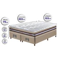 Conjunto Cama Box King De Molas Ensacadas D33 Cama Inbox Select Firme 193x203x71 Bege - 6