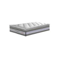 Conjunto Cama Box Solteiro De Molas Ensacadas D33 Com Pillow Top Cama Inbox Select 88x188x71 Cinza - 3