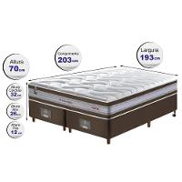 Conjunto Cama Box King De Molas Ensacadas D33 Cama Inbox Select Firme 193x203x71 Café - 6