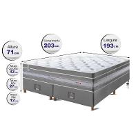 Conjunto Cama Box King De Molas Ensacadas Cama Inbox Select Euro Soft 193x203x71 Cinza - 6