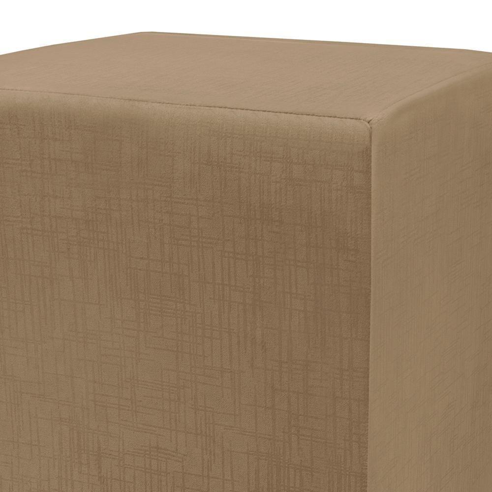 Puff Zelda Quadrado Multiuso 43x43x43cm Tecido Suede Velusoft Café - 2