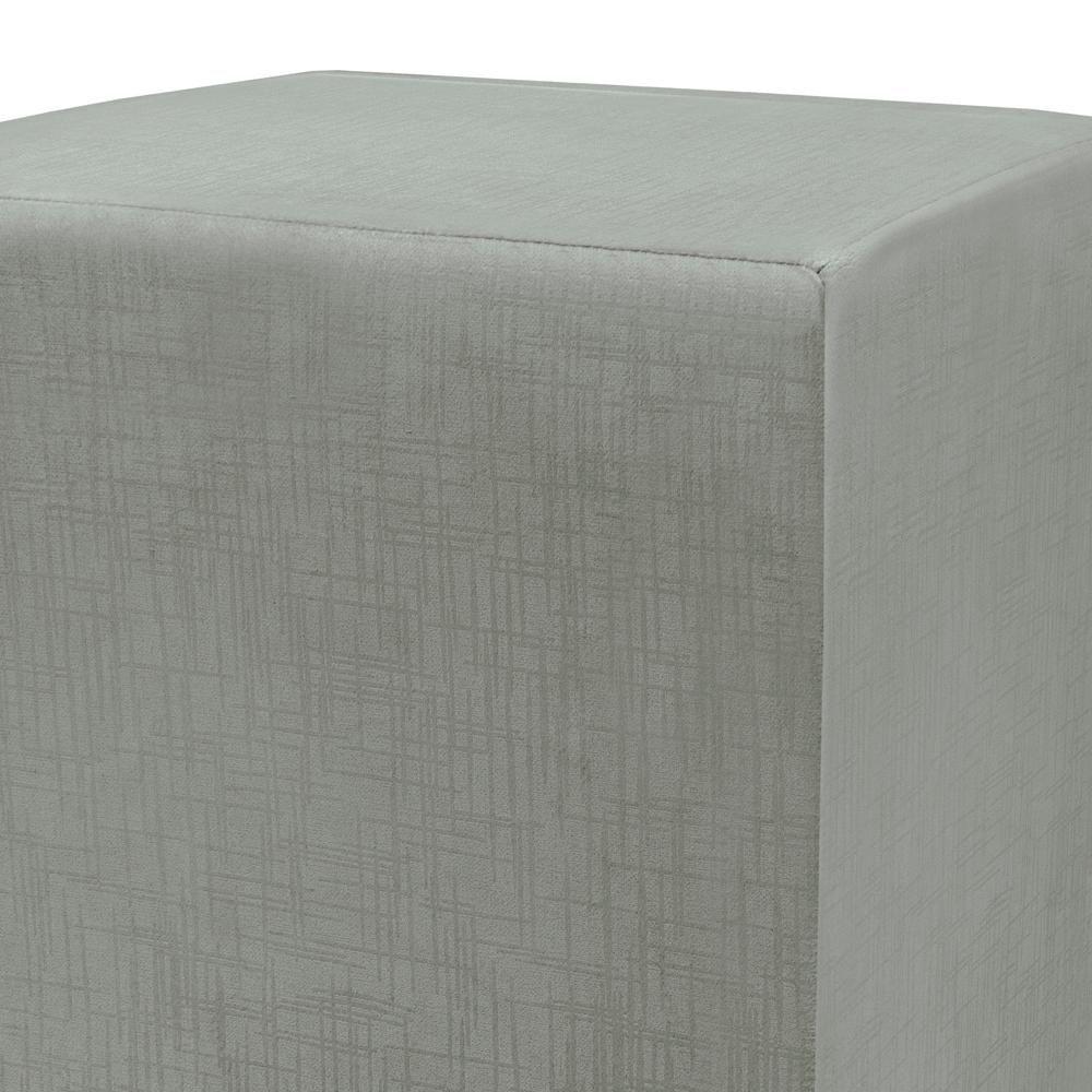 Puff Zelda Quadrado Multiuso 43x43x43cm Tecido Suede Velusoft Cinza - 2