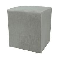 Puff Zelda Quadrado Multiuso 43x43x43cm Tecido Suede Velusoft Cinza - 1