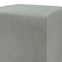 Puff Zelda Quadrado Multiuso 43x43x43cm Tecido Suede Velusoft Cinza - 2