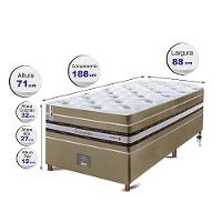 Conjunto Cama Box Solteiro De Molas Ensacadas Cama Inbox Select Euro Soft 88x188x71 Bege - 6
