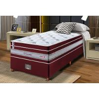 Conjunto Cama Box Solteiro De Molas Ensacadas Cama Inbox Select Euro Soft 88x188x71 Vinho - 1