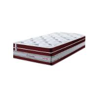 Conjunto Cama Box Solteiro De Molas Ensacadas Cama Inbox Select Euro Soft 88x188x71 Vinho