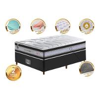 Conjunto Cama Box Solteiro De Molas Ensacadas D33 Cama Inbox Select Firme 88x188x71 Preto - 5
