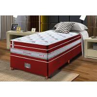 Conjunto Cama Box Solteiro De Molas Ensacadas Cama Inbox Select Euro Soft 88x188x71 Vermelho - 1