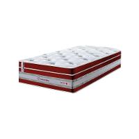 Conjunto Cama Box Solteiro De Molas Ensacadas Cama Inbox Select Euro Soft 88x188x71 Vermelho