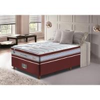 Conjunto Cama Box Solteiro De Molas Ensacadas D33 Cama Inbox Select Firme 88x188x71 Vinho - 1
